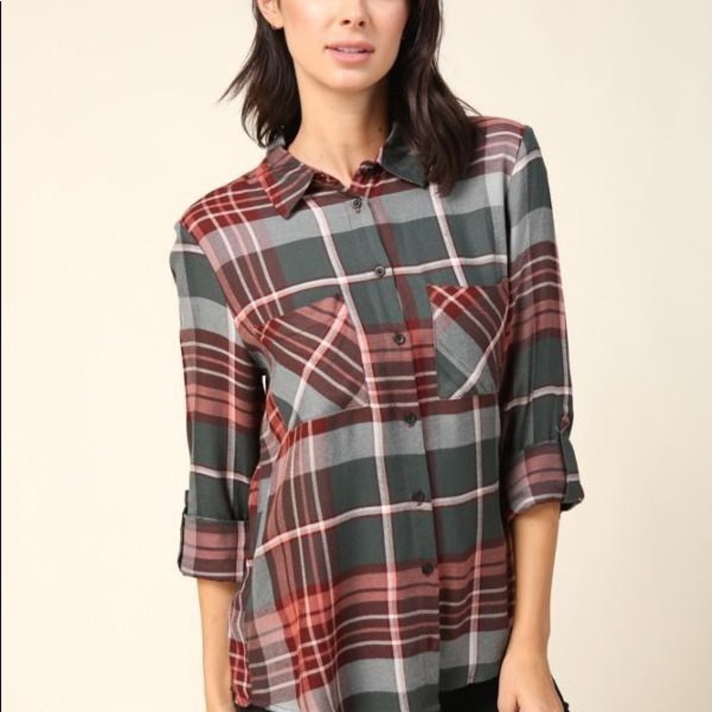 Plaid button down - Picture 2 of 3